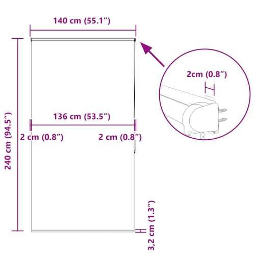 Rolo zavjesa za tuš s kazetom 140x240 cm širina tkanine 136 cm - Prskano 140 x 240 cm s kazetom Cijena