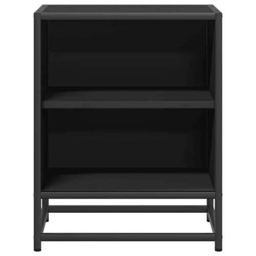 Noćni ormarići 2 kom crni 40x31x50 cm Konstruirano drvo i metal - Crna 2 Cijena