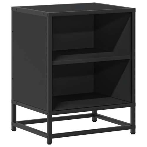 Noćni ormarići 2 kom crni 40x31x50 cm Konstruirano drvo i metal - Crna 2 Cijena