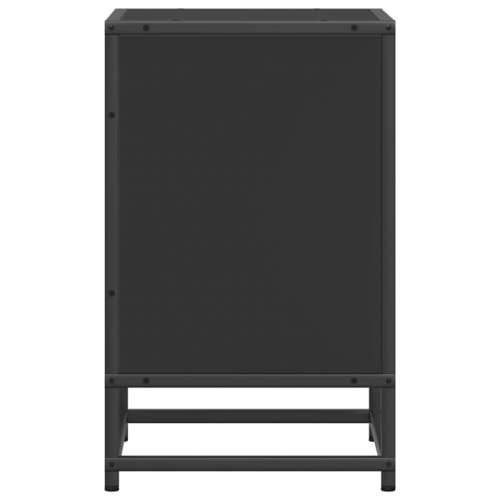 Noćni ormarići 2 kom crni 40x31x50 cm Konstruirano drvo i metal - Crna 2 Cijena