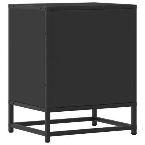 Noćni ormarići 2 kom crni 40x31x50 cm Konstruirano drvo i metal - Crna 2 Cijena