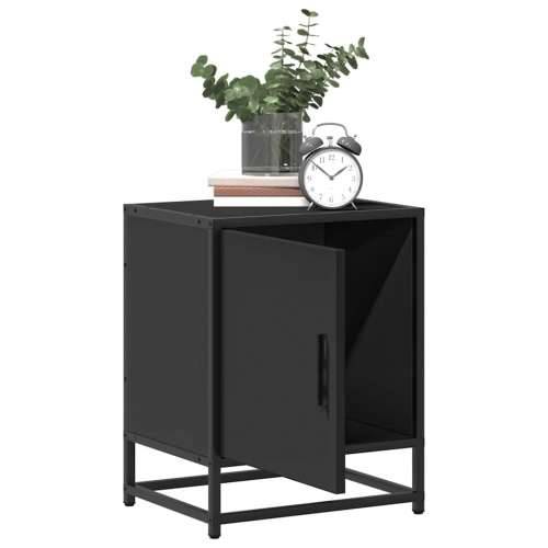 Noćni ormarić crni 40x31x50 cm Konstruirano drvo i metal - Crna 1 Cijena