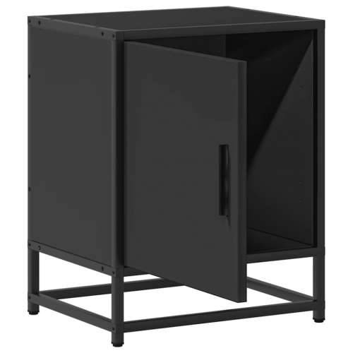 Noćni ormarić crni 40x31x50 cm Konstruirano drvo i metal - Crna 1 Cijena