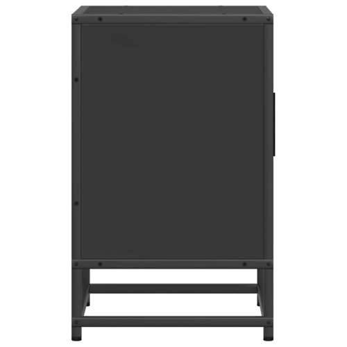 Noćni ormarić crni 40x31x50 cm Konstruirano drvo i metal - Crna 1 Cijena