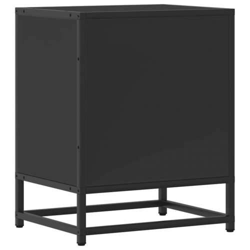 Noćni ormarić crni 40x31x50 cm Konstruirano drvo i metal - Crna 1 Cijena