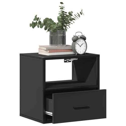 Zidni noćni ormarići 2 kom crni 40x31x39,5 cm - Crna 2 Cijena