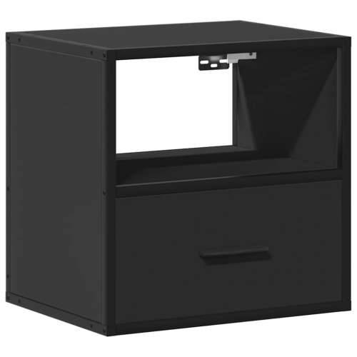 Zidni noćni ormarići 2 kom crni 40x31x39,5 cm - Crna 2 Cijena