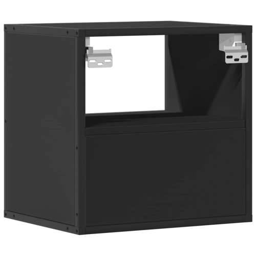 Zidni noćni ormarići 2 kom crni 40x31x39,5 cm - Crna 2 Cijena