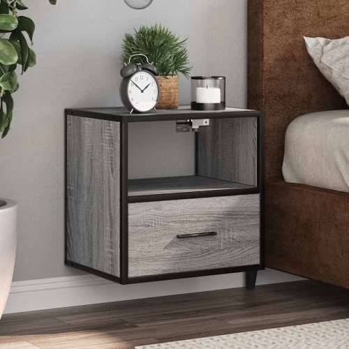 Zidni noćni ormarić Sivi Sonoma 40x31x39,5 cm - Sivi hrast sonoma 1 Cijena