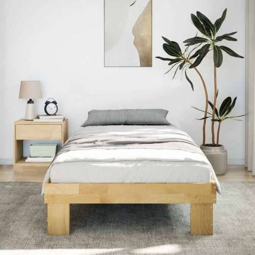 Okvir kreveta bez madraca 75x190 cm puno drvo hrast - 75 x 190 cm Cijena