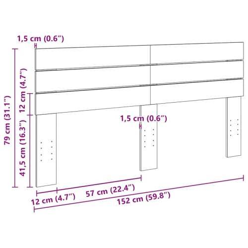Uzglavlje 150 cm puno drvo hrast - 150 cm 1 Cijena