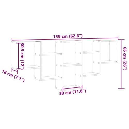 Zidna polica Staro drvo 159x18x66 cm Konstruirano drvo - Staro drvo 1 Cijena