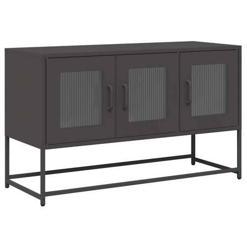 TV ormarić crni 100,5x39x60,5 cm hladno valjani čelik - Crna 1 100.5 cm Cijena