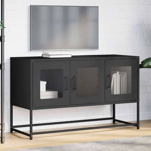 TV ormarić crni 100,5x39x60,5 cm hladno valjani čelik - Crna 1 100.5 cm Cijena