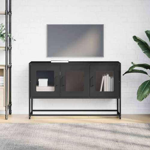 TV ormarić crni 100,5x39x60,5 cm hladno valjani čelik - Crna 1 100.5 cm Cijena