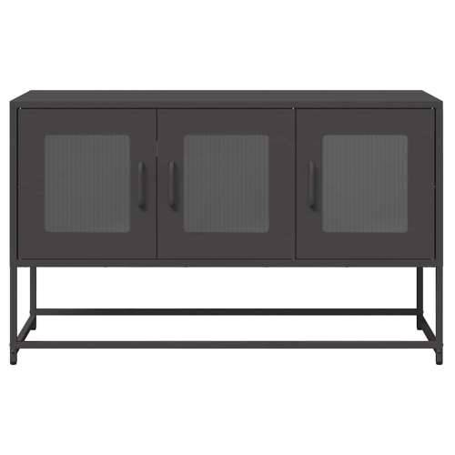 TV ormarić crni 100,5x39x60,5 cm hladno valjani čelik - Crna 1 100.5 cm Cijena