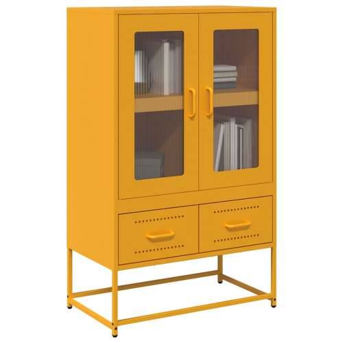 Visoka komoda boja senfa 68x39x111,5 cm od čelika žuta boja senfa 1 Cijena