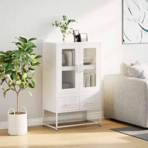 Visoka komoda bijela 68x39x111,5 cm od čelika Bijela 1 Cijena