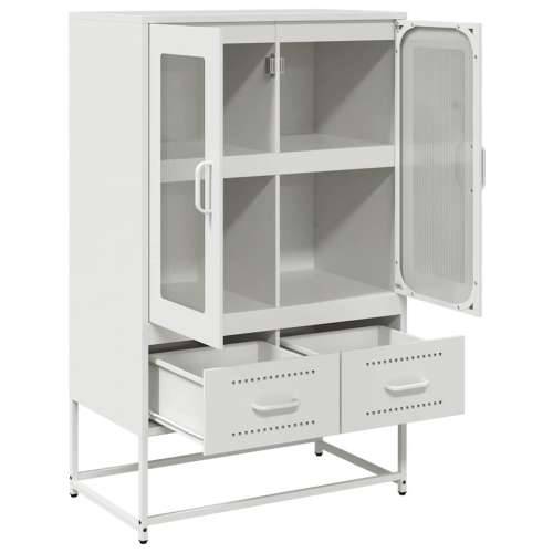 Visoka komoda bijela 68x39x111,5 cm od čelika Bijela 1 Cijena
