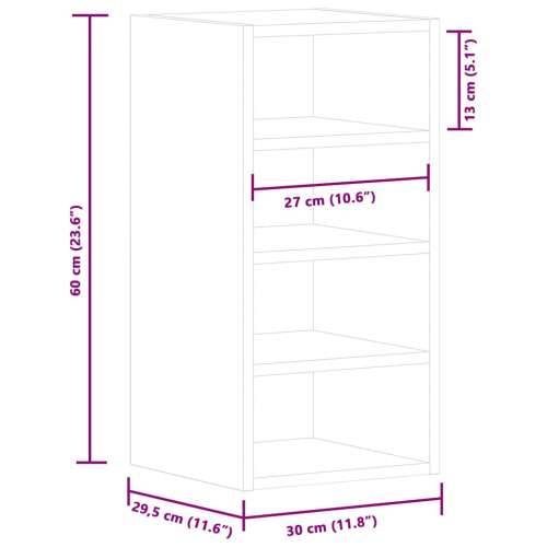 Viseći ormarić “Riga” Artisan hrast 30x29,5x60 cm - hrast artisan 30 x 29.5 x 60 cm 1 1x hanging cabinet (4 shelves) Cijena