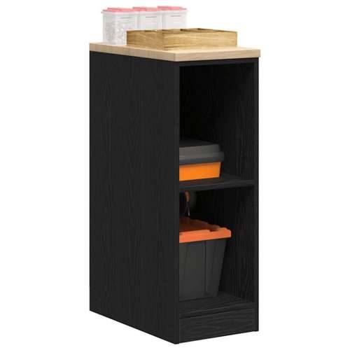 Garažni ormar za odlaganje crni 30x51x85 cm masivne borovine - Crna 30 x 51 x 85 cm 1 2 police Cijena