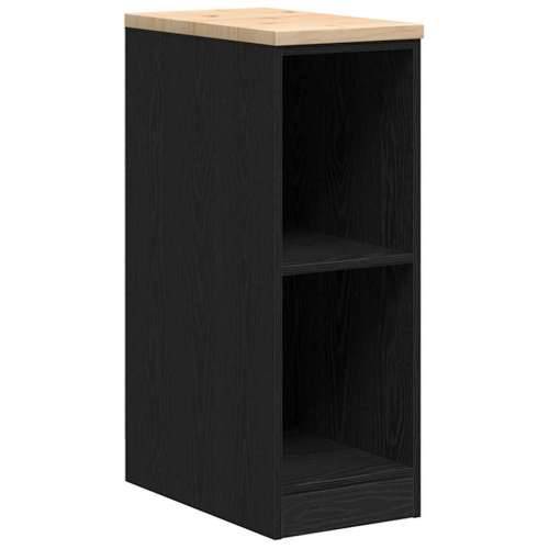 Garažni ormar za odlaganje crni 30x51x85 cm masivne borovine - Crna 30 x 51 x 85 cm 1 2 police Cijena