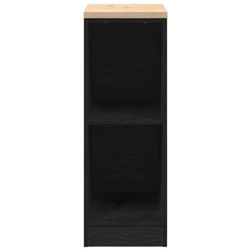 Garažni ormar za odlaganje crni 30x51x85 cm masivne borovine - Crna 30 x 51 x 85 cm 1 2 police Cijena
