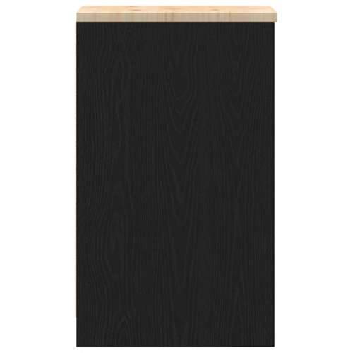 Garažni ormar za odlaganje crni 30x51x85 cm masivne borovine - Crna 30 x 51 x 85 cm 1 2 police Cijena