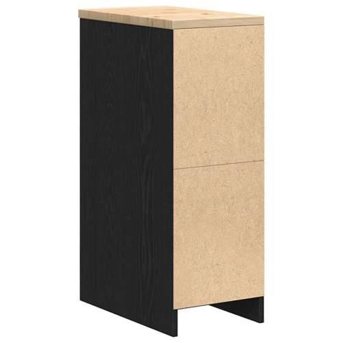 Garažni ormar za odlaganje crni 30x51x85 cm masivne borovine - Crna 30 x 51 x 85 cm 1 2 police Cijena