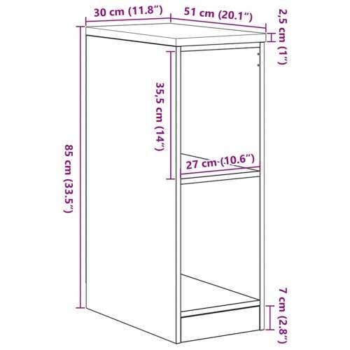 Garažni ormar za odlaganje 30x51x85 cm masivne borovine - Sivi hrast sonoma 30 x 51 x 85 cm 1 2 police Cijena