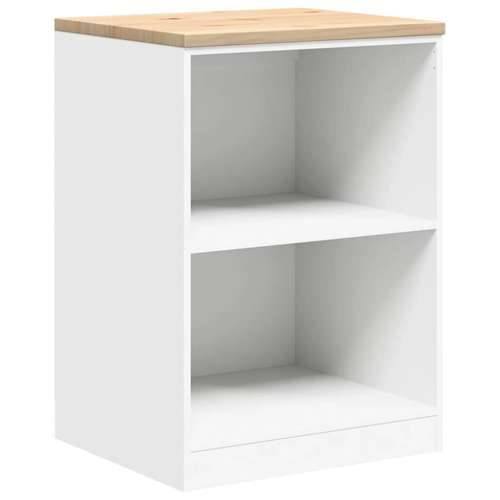 Garažni ormar za odlaganje bijeli 60x51x85 cm masivne borovine - Bijela 60 x 51 x 85 cm 1 2 police Cijena