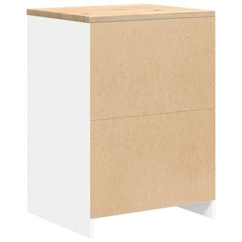 Garažni ormar za odlaganje bijeli 60x51x85 cm masivne borovine - Bijela 60 x 51 x 85 cm 1 2 police Cijena
