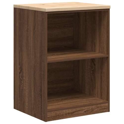 Garažni ormar za odlaganje 60x51x85 cm masivne borovine - Smeđi hrast 60 x 51 x 85 cm 1 2 police Cijena