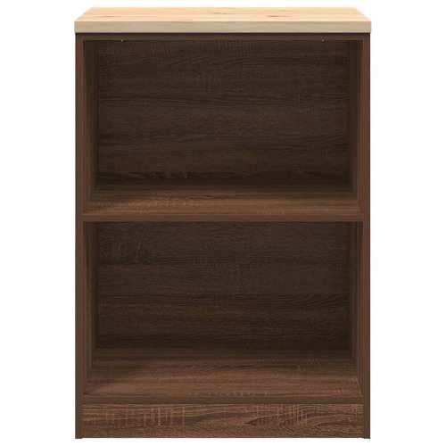 Garažni ormar za odlaganje 60x51x85 cm masivne borovine - Smeđi hrast 60 x 51 x 85 cm 1 2 police Cijena