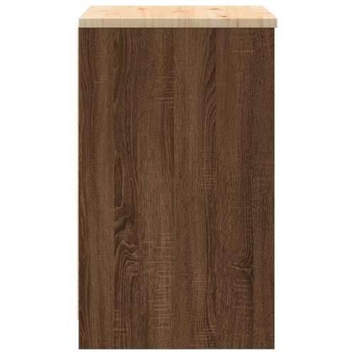 Garažni ormar za odlaganje 60x51x85 cm masivne borovine - Smeđi hrast 60 x 51 x 85 cm 1 2 police Cijena