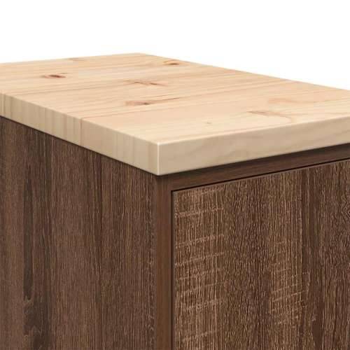 Garažni ormar za odlaganje 30x51x85 cm masivne borovine - Smeđi hrast 30 x 51 x 85 cm 1 1 drvena vrata Cijena