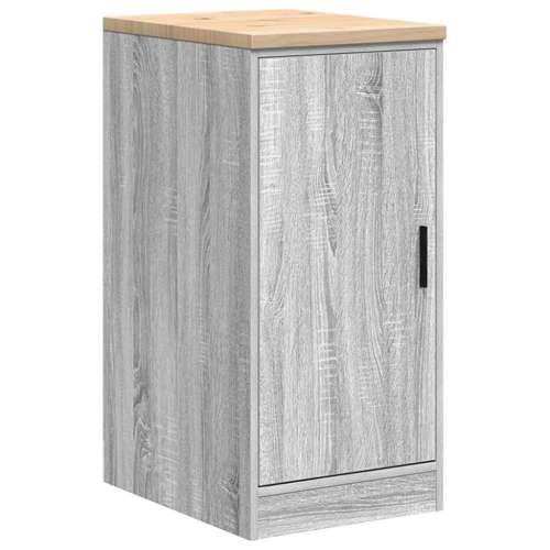 Garažni ormar za odlaganje 40x51x85 cm masivne borovine - Sivi hrast sonoma 40 x 51 x 85 cm 1 1 drvena vrata Cijena