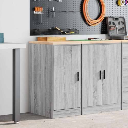 Garažni ormar za odlaganje 40x51x85 cm masivne borovine - Sivi hrast sonoma 40 x 51 x 85 cm 1 1 drvena vrata Cijena
