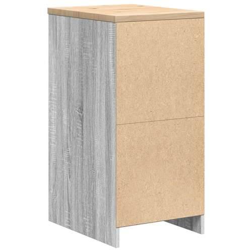 Garažni ormar za odlaganje 40x51x85 cm masivne borovine - Sivi hrast sonoma 40 x 51 x 85 cm 1 1 drvena vrata Cijena