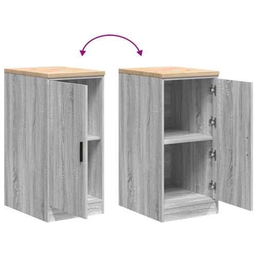 Garažni ormar za odlaganje 40x51x85 cm masivne borovine - Sivi hrast sonoma 40 x 51 x 85 cm 1 1 drvena vrata Cijena