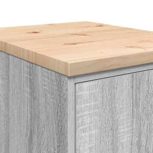 Garažni ormar za odlaganje 40x51x85 cm masivne borovine - Sivi hrast sonoma 40 x 51 x 85 cm 1 1 drvena vrata Cijena