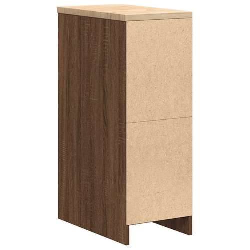 Garažni ormar za odlaganje 30x51x85 cm masivne borovine - Smeđi hrast 30 x 51 x 85 cm 1 4 ladice 4 zásuvky Cijena