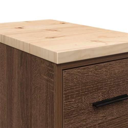 Garažni ormar za odlaganje 30x51x85 cm masivne borovine - Smeđi hrast 30 x 51 x 85 cm 1 4 ladice 4 zásuvky Cijena