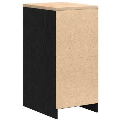 Garažni ormar za odlaganje crni 40x51x85 cm masivne borovine - Crna 40 x 51 x 85 cm 1 4 ladice 4 zásuvky Cijena