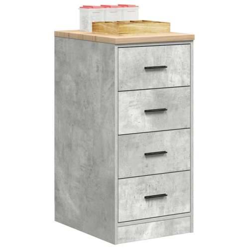 Garažni ormar za odlaganje 40x51x85 cm masivne borovine - Beton siva 40 x 51 x 85 cm 1 4 ladice 4 zásuvky Cijena