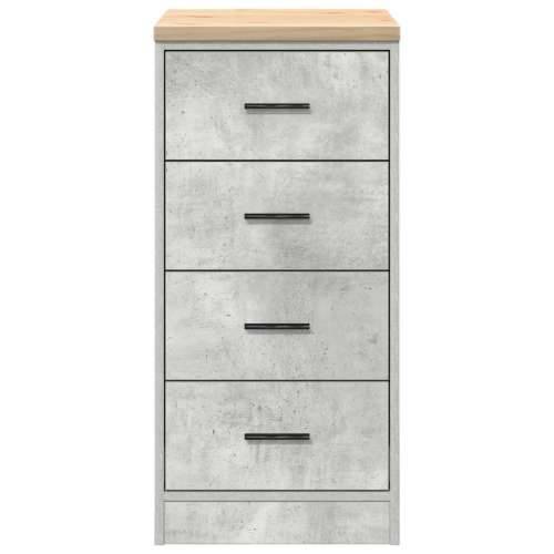 Garažni ormar za odlaganje 40x51x85 cm masivne borovine - Beton siva 40 x 51 x 85 cm 1 4 ladice 4 zásuvky Cijena