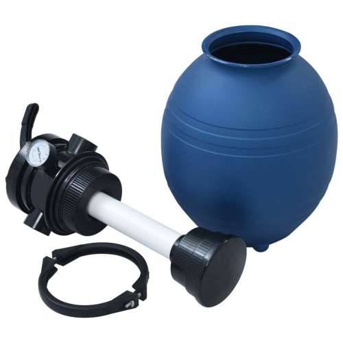 Pješčani filtar za bazen s ventilom s 4 položaja plavi 300 mm Cijena