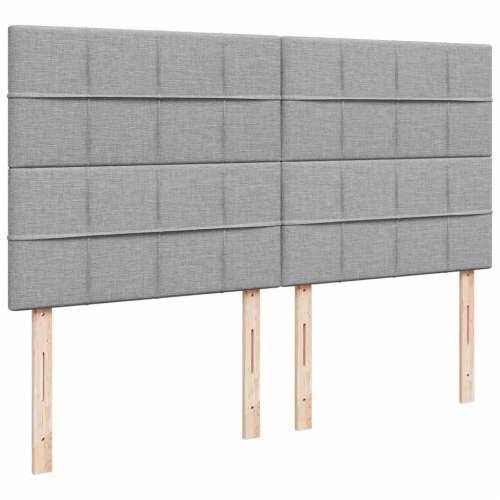 Otomanski krevet s madracem&LED svijetlosivi 180x200cm tkanine - Svjetlosiva 180 x 200 cm Blok s kvadratima Cijena