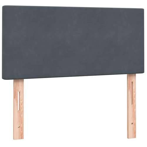 Box spring krevet s madracem tamnosivi 90x220 cm baršunasti - Tamno siva 90 x 220 cm Gladak dizajn Cijena
