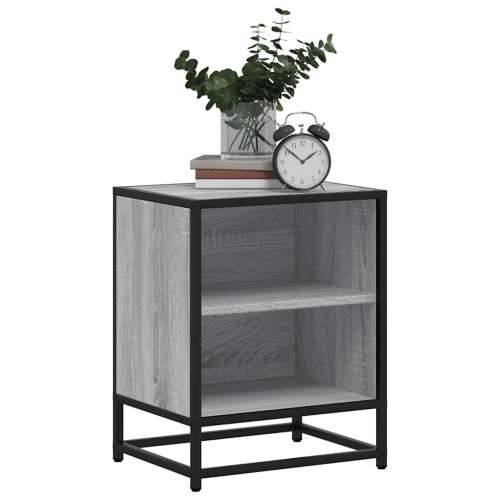 Noćni ormarić Sivi Sonoma 40x31x50 cm Konstruirano drvo i metal - Sivi hrast sonoma 1 Cijena